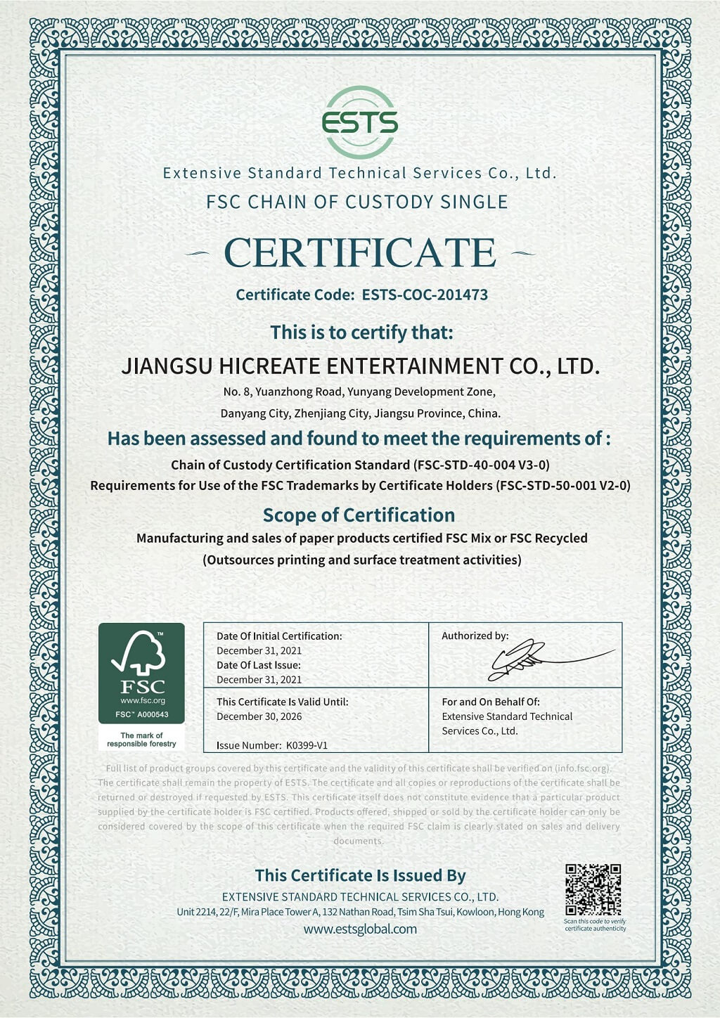 FSC Certification