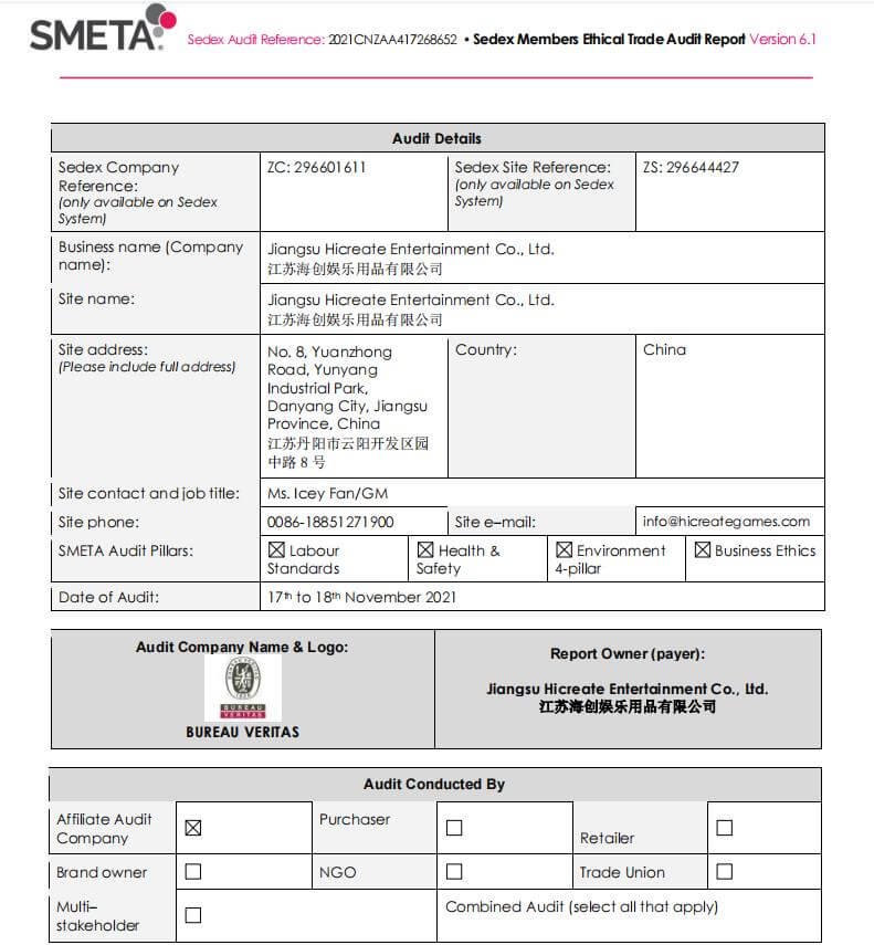SMETA Certification
