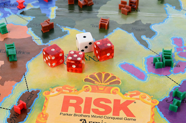Risiko-Brettspiel Stücke