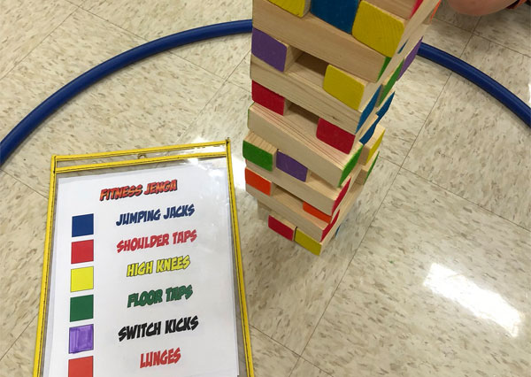 Fitness Jenga Game Fitness Jenga Game