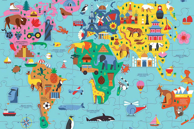 Puzzle für Bildungszwecke