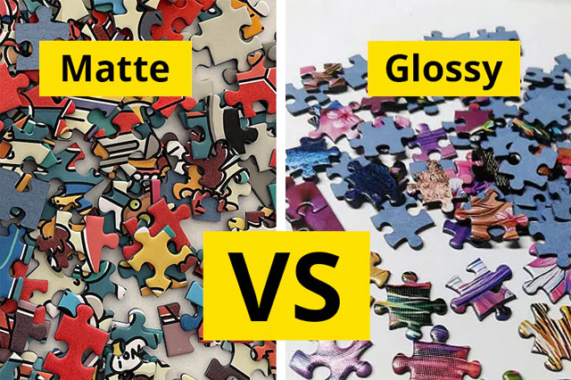 Oberfläche der Puzzleteile