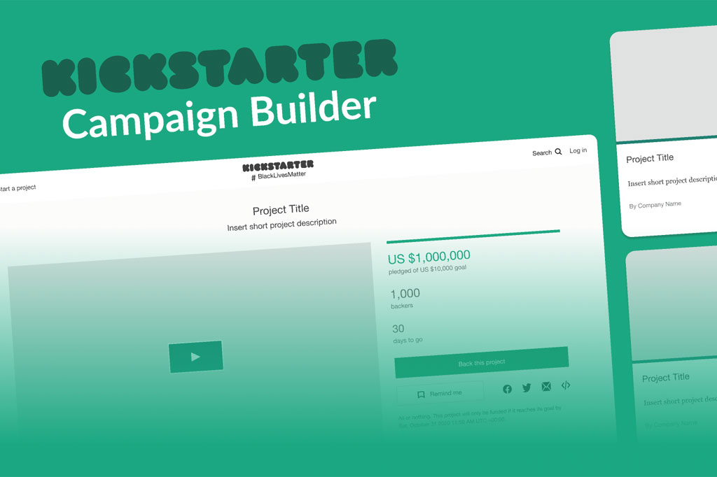 Board Game Kickstarter Campaign Page Layout