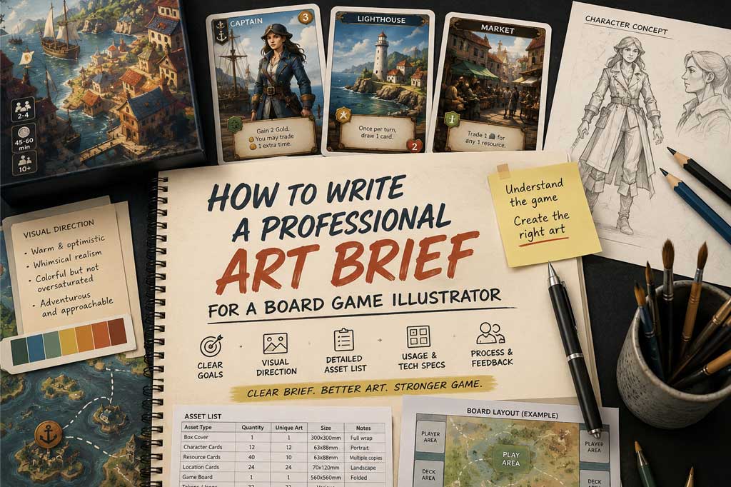 Write a Professional Art Brief for a Board Game Illustrator