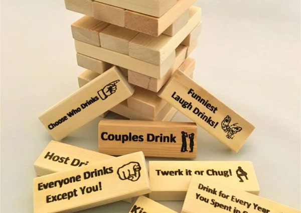 Drinking Tumbling Tower Game
