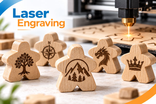 Meeple com Gravação a Laser