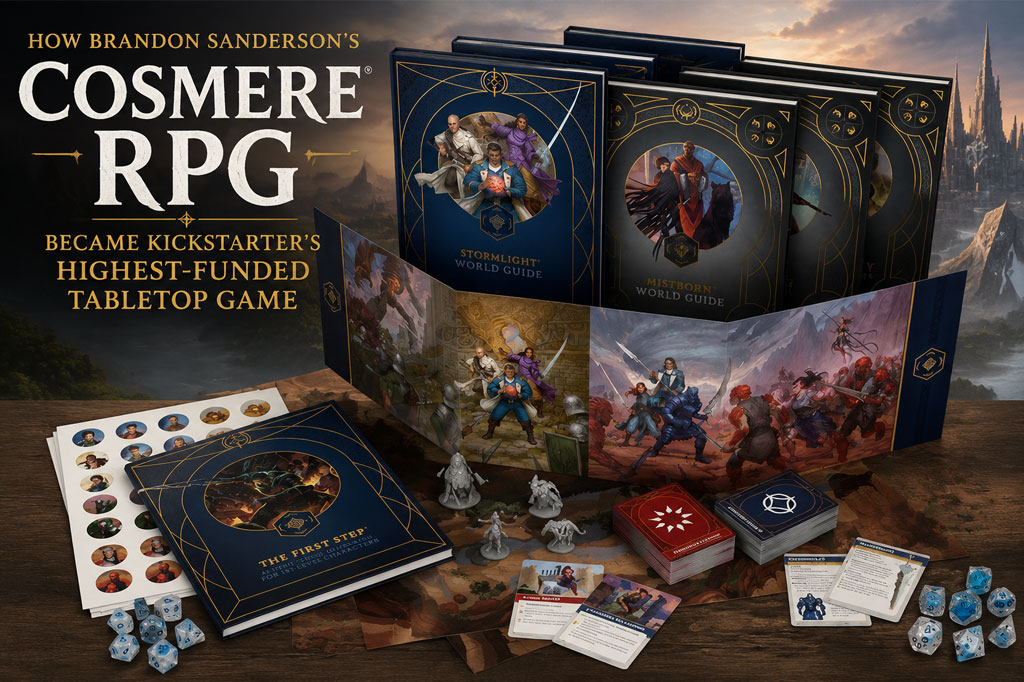Brandon Sanderson’s Cosmere® RPG Became Kickstarter’s Highest-Funded Tabletop Game